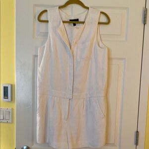 J. Crew White Sleeveless Romper